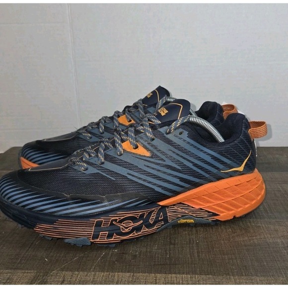 Hoka One One Other - HOKA Speedgoat 4 Men's Size 10 Trail Running Shoes Blue Orange 11106525-RTPO